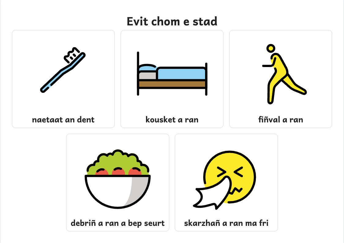 Rakwel, pajenn 1 : Skritell ar jestoù evit chom e stad