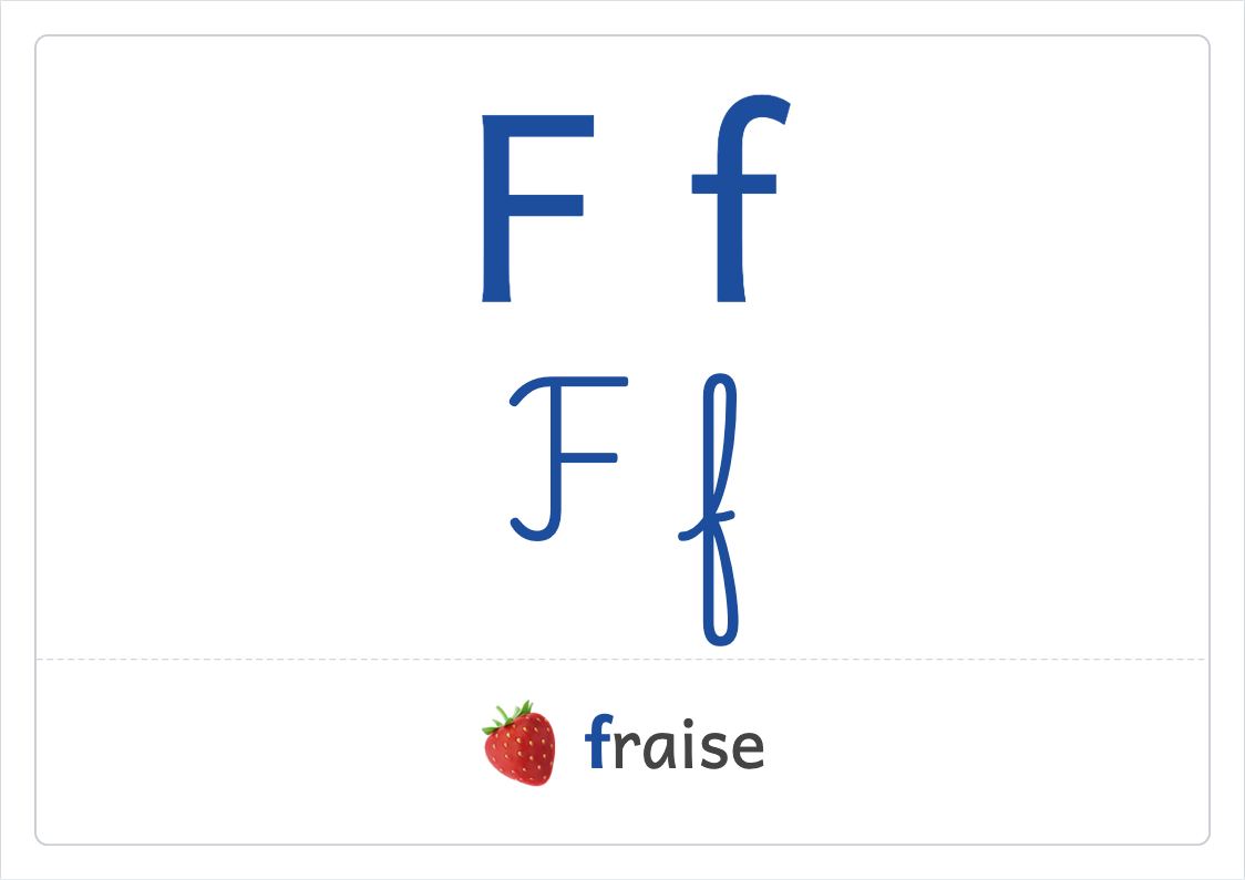 Aperçu, page 6 : Alphabet : une grande lettre par page (frise de la classe)